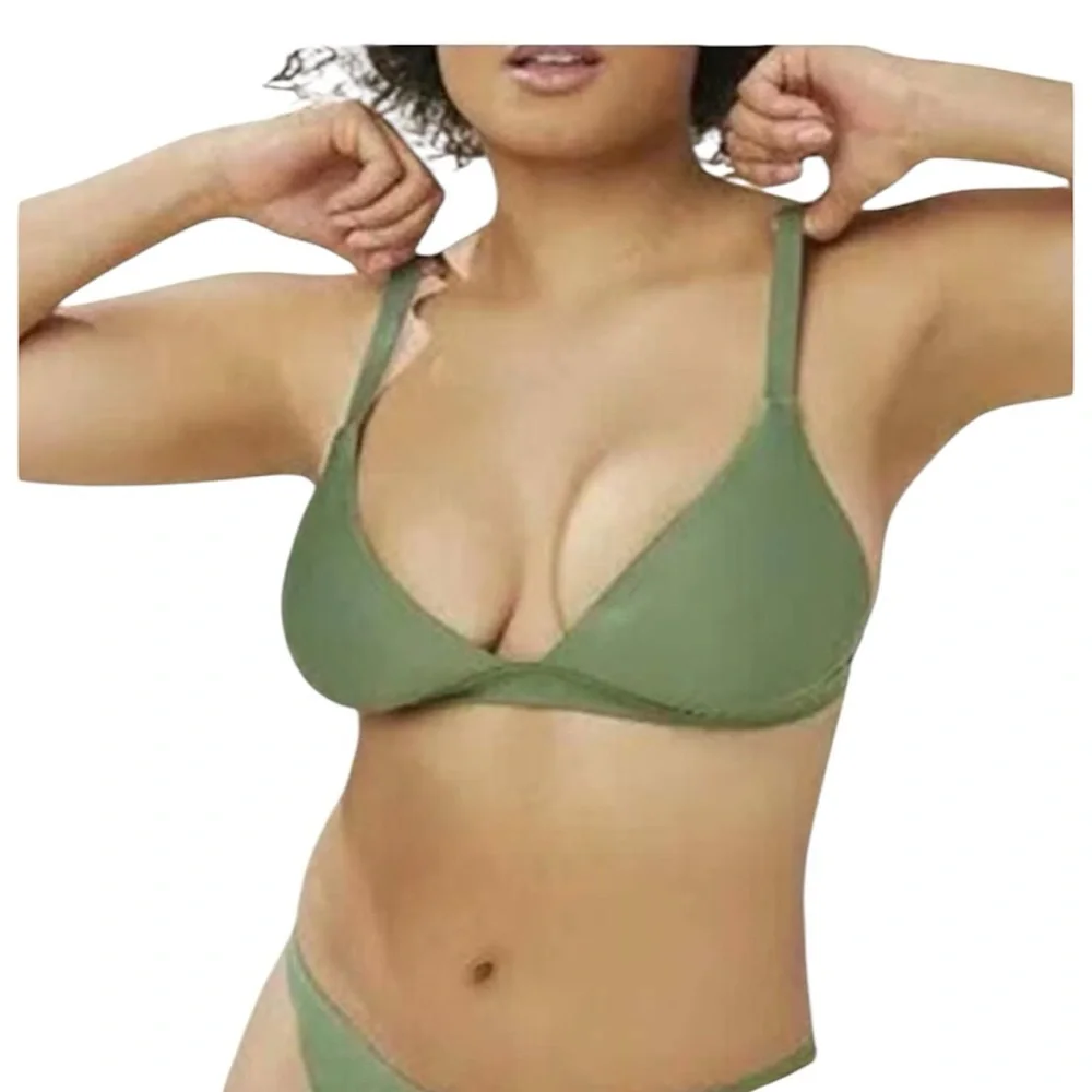 Andie Swim The Caicos Top Size L Seagrass Green NWT
